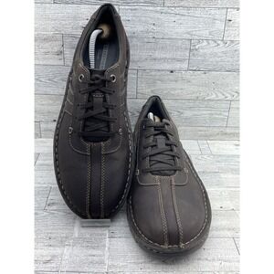 Clarks‎ Shoes Mens Size 10.5 Brown Leather Lace Up Oxford Casual Comfort Cushion